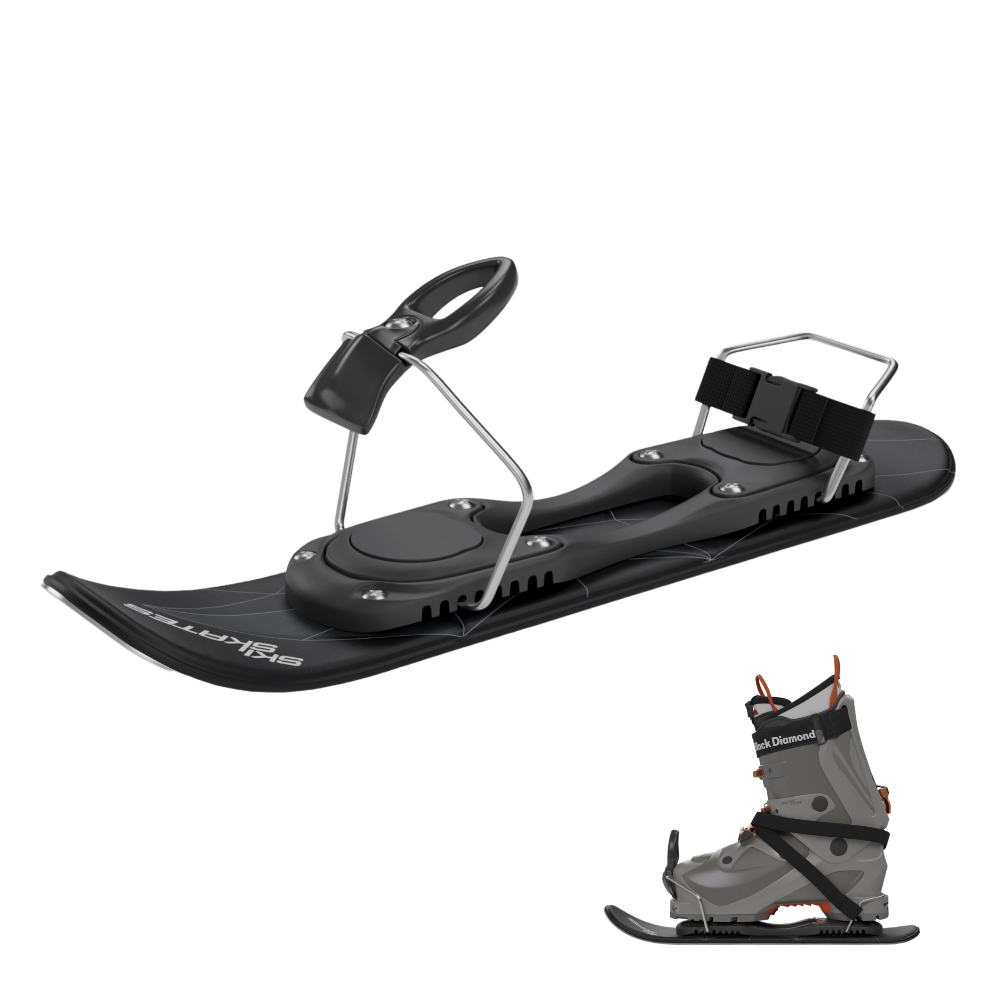skiskates mini ski skates for snow snowskates short skis ski skates snowfeet miniski shortski skating ski for ski boots and for snowboard boots