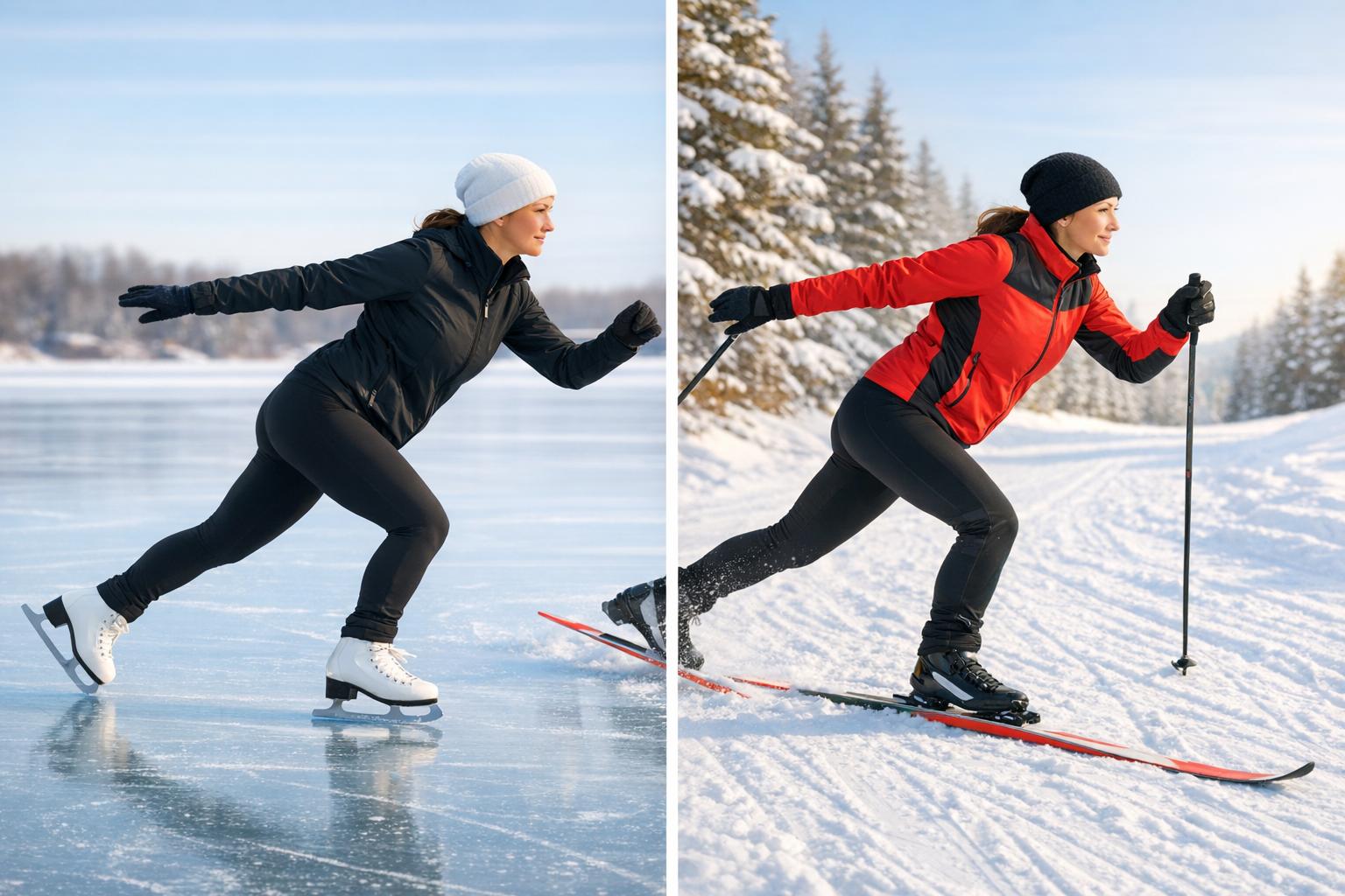 Skiskating vs Ice Skating: What Feels the Same and What Doesn’t