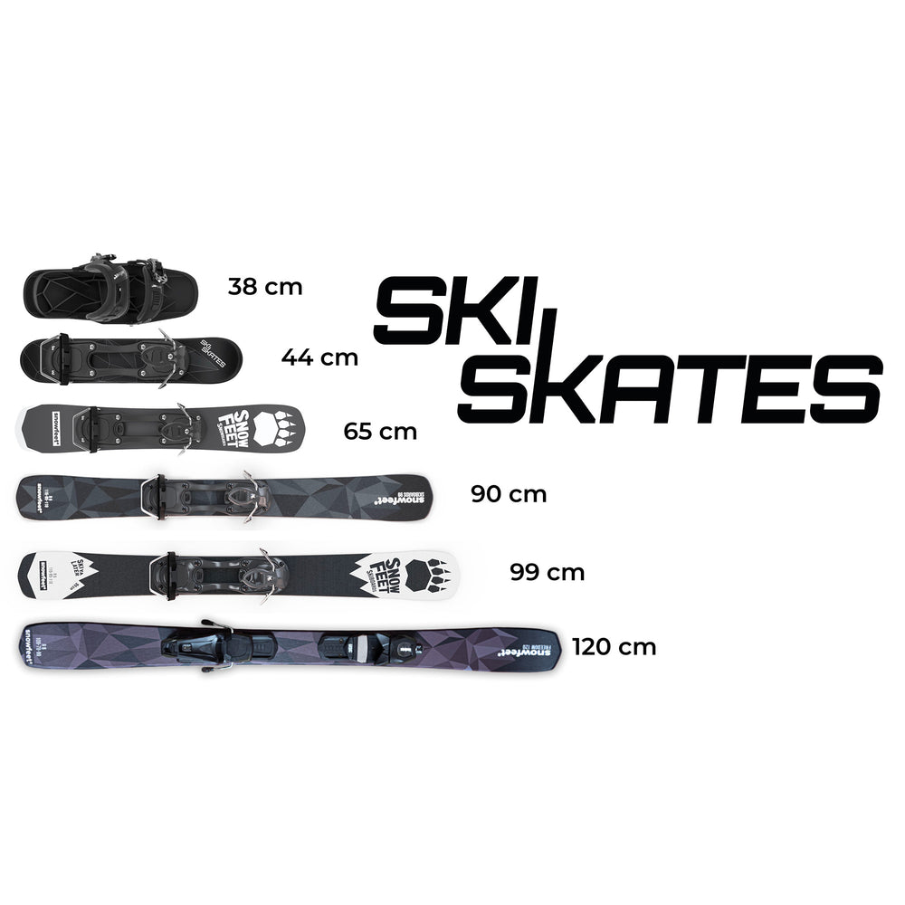 Snowblades Buzz Noir/Blanc 99 Cm – Avec Fixations, Neufs