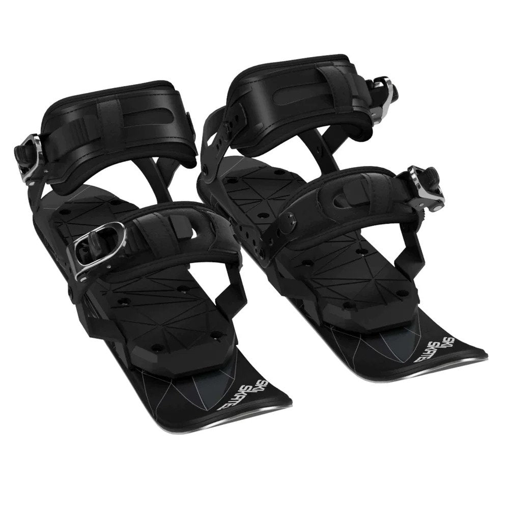 skiskates mini ski skates for snow snowskates short skis ski skates snowfeet miniski shortski skating ski for ski boots and for snowboard boots