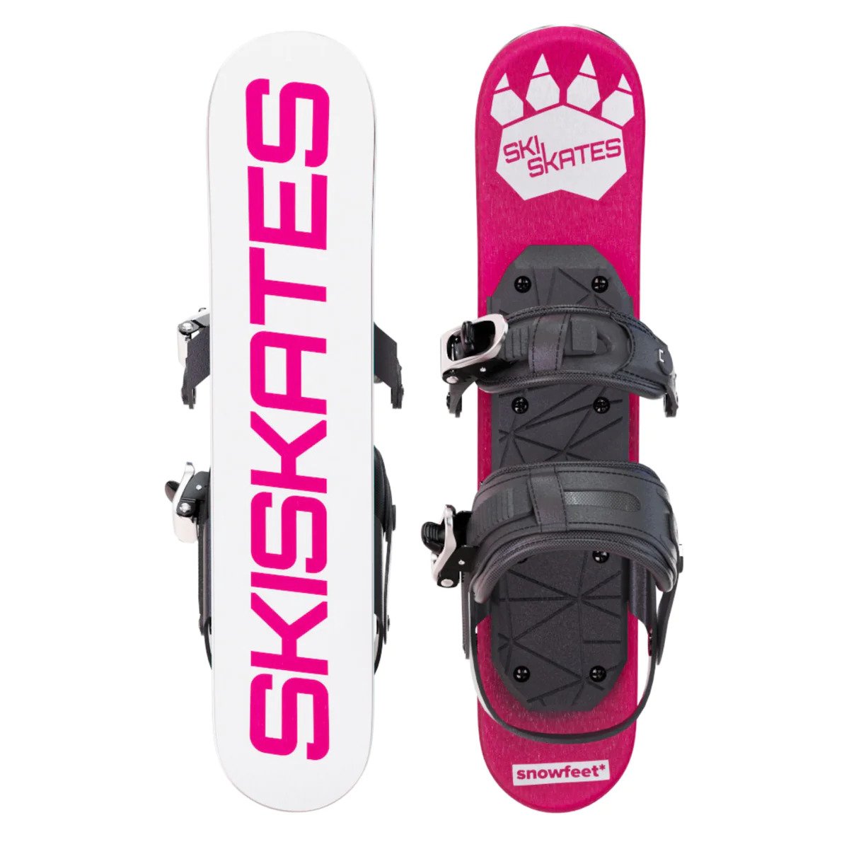 skiskates mini ski skates for snow snowskates short skis ski skates snowfeet miniski shortski skating ski for ski boots and for snowboard boots