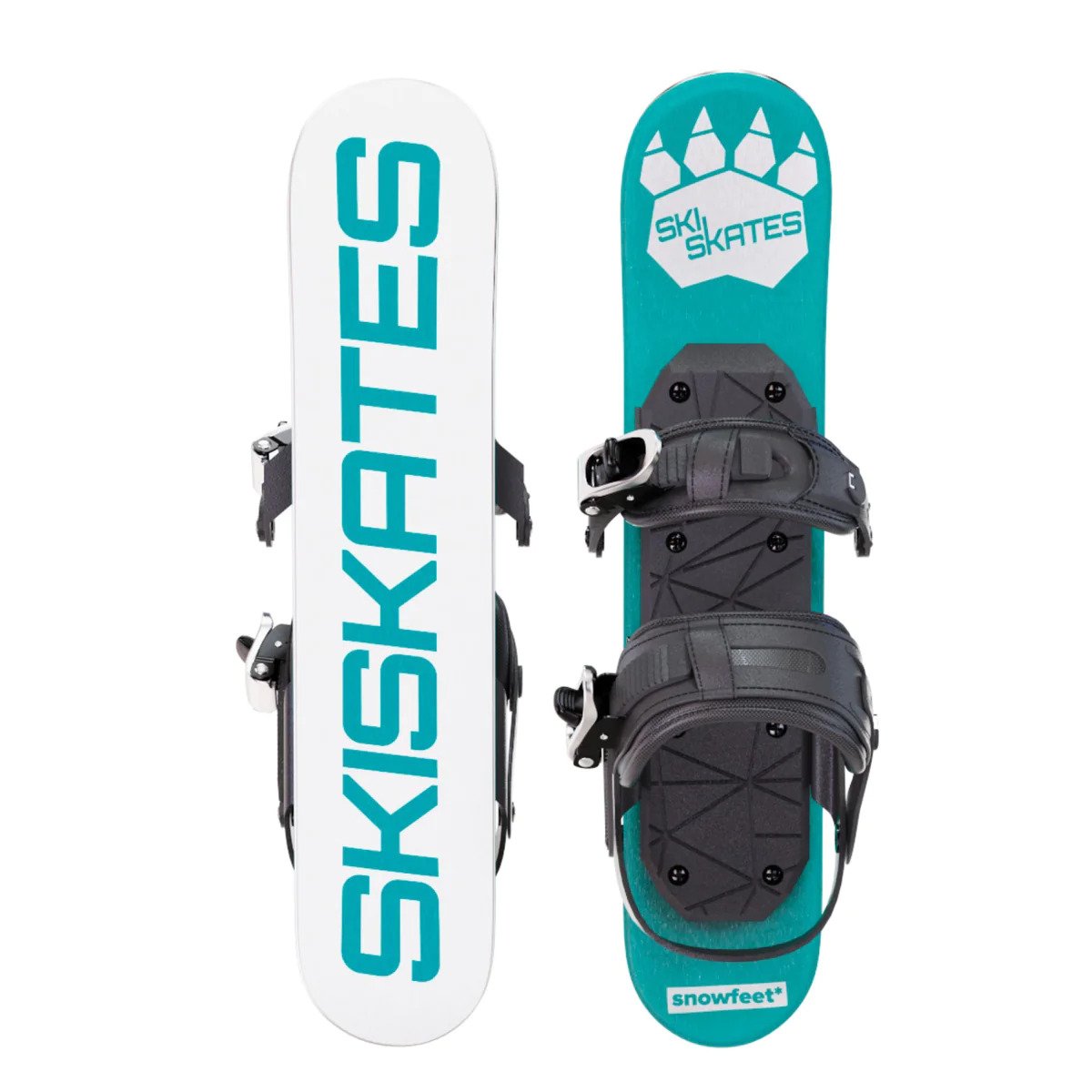 skiskates mini ski skates for snow snowskates short skis ski skates snowfeet miniski shortski skating ski for ski boots and for snowboard boots