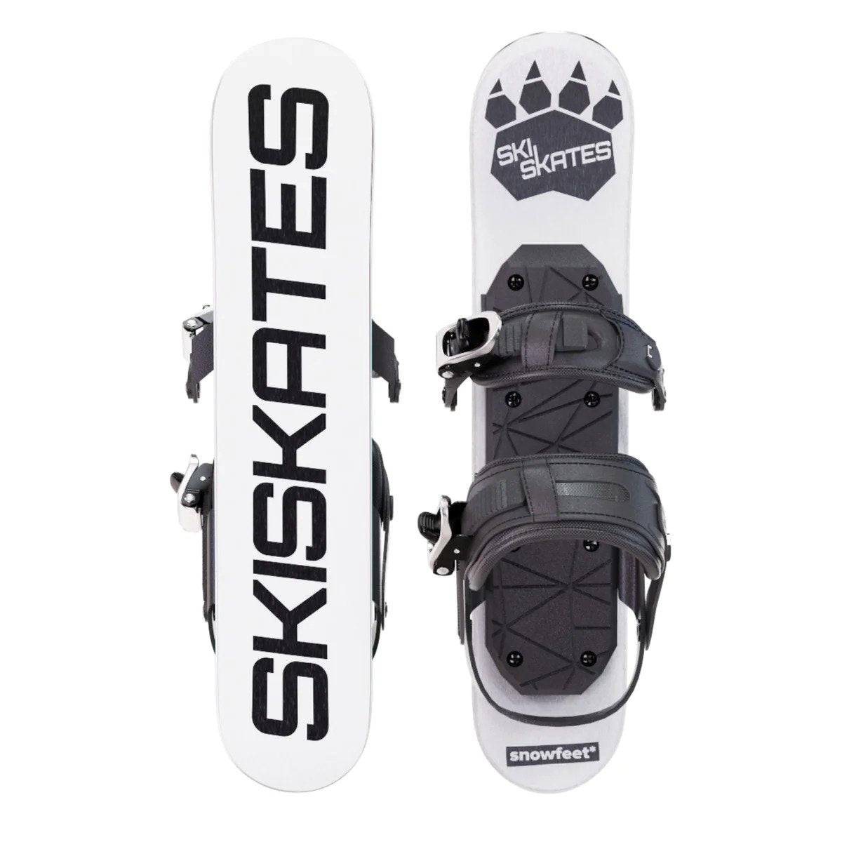 skiskates mini ski skates for snow snowskates short skis ski skates snowfeet miniski shortski skating ski for ski boots and for snowboard boots