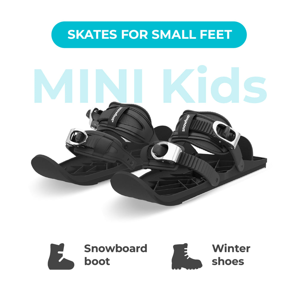 Mini Ski Boots, Portable Ski Skates Adjustable Binding Mini Ski Boots, Portable Ski Skates Adjustable Binding