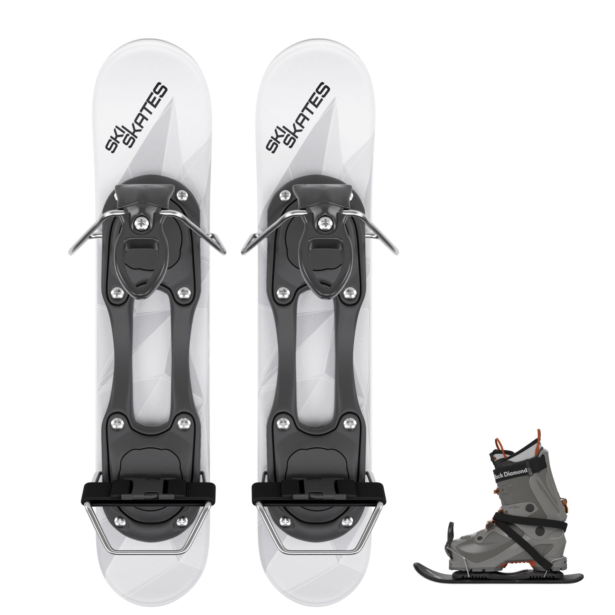 skiskates mini ski skates for snow snowskates short skis ski skates snowfeet miniski shortski skating ski for ski boots and for snowboard boots 